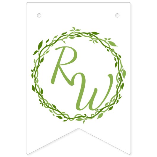 ウッドシーエレガンス |の結婚つる植物たった今結婚しました バンティングフラッグ (第1の旗)