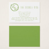 ウッドシーエレガンス |結婚式の日のシグネチャーカクテル (正面&裏面)