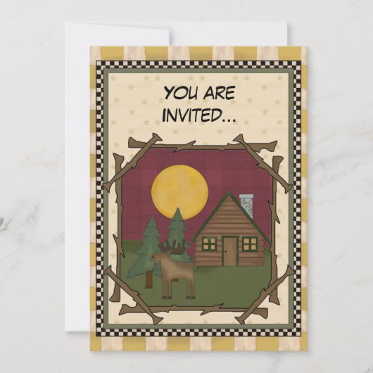 ウッドシーキャビンアニーパーパス招待状 招待状 (正面)