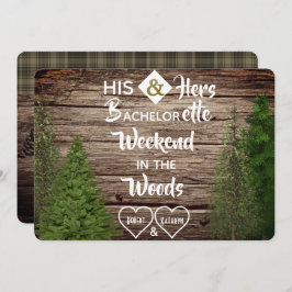 ウッドシーバチェラー/バチェロレッテ複合パーティー招待状 招待状