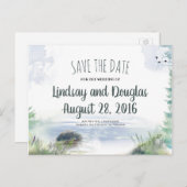 ウッドシーマウンテンズレイクアドベンチャー日付を保存 案内ポストカード (正面/裏面)