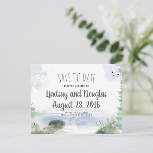 ウッドシーマウンテンズレイクアドベンチャー日付を保存 案内ポストカード (スタンド正面)