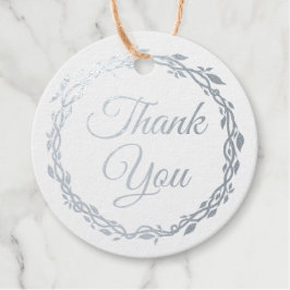 ウッドシー結婚エレガンスの両面シルバーフォイル フェイバータグ