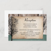 ウッドシ素朴アディアウェディングレセプションカード エンクロージャーカード (正面/裏面)