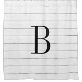 ウッドシ素朴プフェイクラップモノグラム |農家 シャワーカーテン (正面)