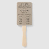 ウッドシ素朴マウンテン結婚式 プログラム ハンドファン (裏面)