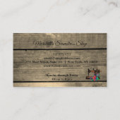 ウッドシ素朴ャビーコテージシック裁縫機バス 名刺 (裏面)