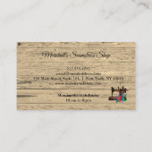 ウッドシ素朴ャビーコテージシック裁縫機 名刺 (裏面)