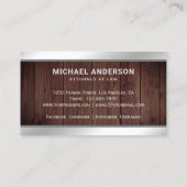 ウッドシ素朴ルバージャスティススケール弁護士弁護士 名刺 (裏面)