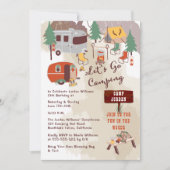 ウッドシ素朴レッツキャンピング13thバースデーパーティー 招待状 (正面)