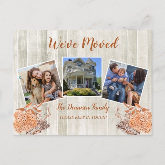 ウッドシ素朴ーのテラコッタ引っ越しました動画 案内ポストカード (正面)