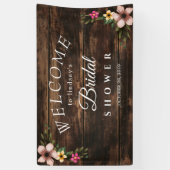 ：ウッドシ素朴ーの国エレガントブライダルシャワー記号 横断幕 (縦)