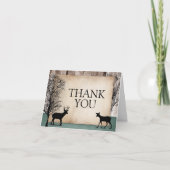 ウッドシ素朴ーの鹿サンキューカード サンキューカード (正面)