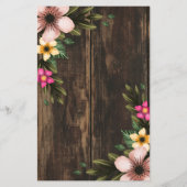 ウッドシ素朴ーエレガントカントリー木材ディナーメニュー (裏面)