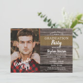 ウッドシ素朴ー写真卒業パーティー 招待状 (スタンド正面)