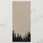 ウッドシ素朴ー山ディナーメニューカード メニュー (裏面)