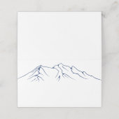 ウッドシ素朴ー山 |ネイビーブルー結婚ズ プレイスカード (外部開封)