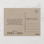 ウッドシ素朴ー・マウンテン・サンキュー ポストカード (裏面)