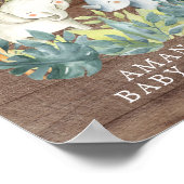 ウッドジャングル素朴ウェルカムベビーシャワーポスター ポスター (角)