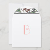 ウッドジーアールヌーボーヴィンテージ鳥の結婚式の招待 招待状 (裏面)