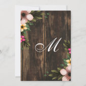 ウッドジー素朴カントリーバーンブライダルシャワー 招待状 (裏面)