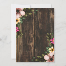 ウッドジー素朴カントリーバーンブライダルシャワー 招待状