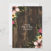 ウッドジー素朴カントリーパーティエレガント招待状   招待状 (裏面)