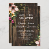 ウッドジー素朴カントリーパーティエレガント招待状   招待状 (正面/裏面)