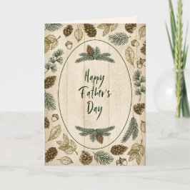 ウッドジー自然葉エバーグリーン父の日 カード