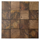 ウッドスクエア素朴モザイクアート タイル (正面)