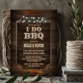 ウッドスタイリッシュイドバーベキュー婚約パーティ 招待状
