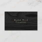 ウッドスタイリッシュデザインプロフェッショナルグレーホワイトモダン 名刺 (正面)