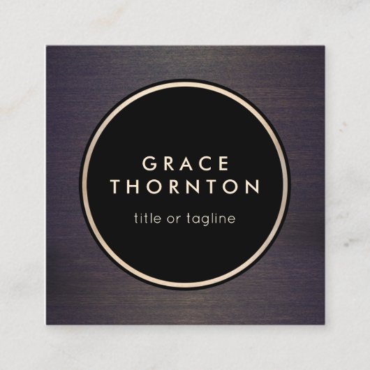 ウッドスタイリッシュモダンプロフェッショナル設計者 スクエア名刺 (正面)