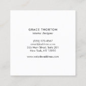 ウッドスタイリッシュモダンプロフェッショナル設計者 スクエア名刺 (裏面)