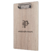 ウッドスタイリッシュルック動揺して文字名モノグラム クリップボード (左)