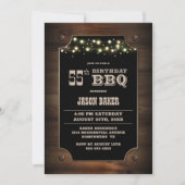ウッドスタイリッシュ55th誕生日BBQ 招待状 (正面)