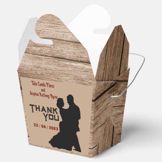 ウッドスタイル結婚式の引き出物ボックス フェイバーボックス (オープン)