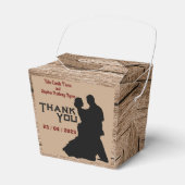 ウッドスタイル結婚式の引き出物ボックス フェイバーボックス (正面サイド)