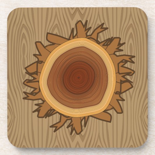 ウッドスタンプ コースター (正面)