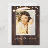 ウッドスター素朴フォトクリスマスカード シーズンカード (正面)