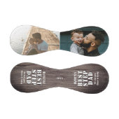 ウッドステ素朴ップ最高のパパ2写真父の日 野球ボール (パネル)