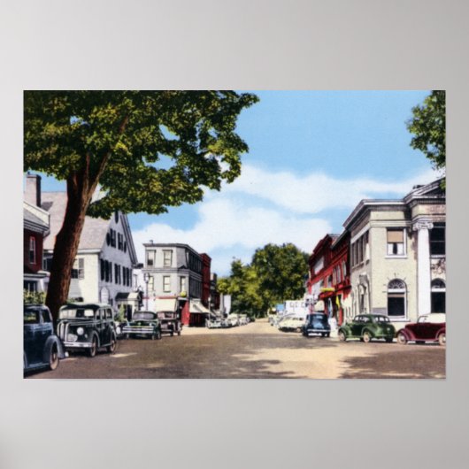 ウッドストックバーモントセントラル通り ポスター (正面)