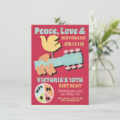 ウッドストックヒッピー誕生日パーティー 招待状 (スタンド正面)