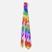 ウッドストックユニークパパカラフル絞り染め父の日 ネクタイ (裏面)