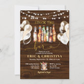 ウッドストック素朴ザバーカップルのシャワー 招待状 (正面)