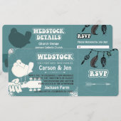 ウッドストック・ウェッジストック 結婚式招待状 招待状 (正面/裏面)