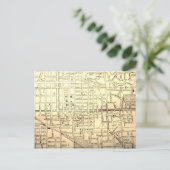 ウッドストック、オンタリオ、カナダのヴィンテージ地図 ポストカード (スタンド正面)