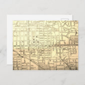 ウッドストック、オンタリオ、カナダのヴィンテージ地図 ポストカード (正面/裏面)