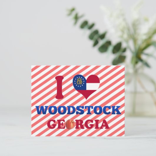 ウッドストック、ジョージア州が大好き ポストカード (スタンド正面)