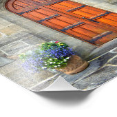 ウッドストック、バーモント、教会の扉 フォトプリント (角)